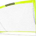 Franklin Sports Blackhawk Backyard Soccer Goal - Portable Pop Up Soccer Nets - Youth + Adult Folding Indoor + Outdoor Goals - 6.5' x 3.5', Optic Yellow