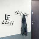 WEBI Coat Rack Wall Mount,38 9/16" Long,10 Hooks,Coat Hooks Wall Mounted Large Coat Hanger Wall Hooks for Hanging Coats,Clothes,Jacket,Hats,Entryway,Black/White