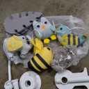 Baby Crib Mobile with Music and Lights, Mobile for Crib with Remote Control, Rotation, Starlight Projection, Crib Toys for Babies Boys Girls (Grey)