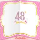 Happy 48th Birthday Card Gift Decorations Gift for Women Her, 10.6 x 7.9 inches