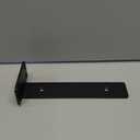 4 Pack Floating Shelf Brackets, 8 inch Heavy Duty Industrial Shelf Bracket, Black Metal L Brackets for Shelves Support DIY(1/5 Inch Thicked)