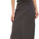 Monrow Linen Slip Dress Faded (Black, Large)