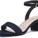 DREAM PAIRS Women's Open Toe Ankle Strap Low Block Chunky Heels Sandals Party Dress Pumps Shoes 9.5