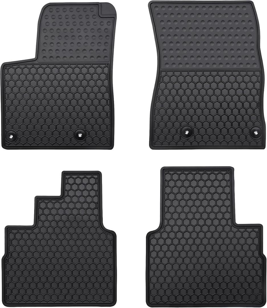 Car Floor Mats Custom Fit for Nissan Rogue 2025 2024 2023 2022 2021Non Rogue Sport or Select Models Odorless Rubber All Weather Car Floor Liner-Black