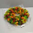 Fall Decor - 16 Inch Autumn Artificial Wreath - Fall Decorations for Thanksgiving, Halloween, Farmhouse, Harvest Home, Outdoor, Indoor, Window, Wall (Green,orange,red,yellow)