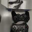 Yinjie 2 Pack Wireless Controller for PS3, Compatible with Playstation 3, with 2 Charging Cables (black)