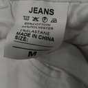 Metietila Women's White Baggy Jeans High Waisted 90s Wide Leg Distressed Denim Pants with Raw Hem Medium