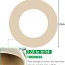 Non Skid Rubber Furniture Pads for Recliners,Furniture Grippers, Gripper Pads,Anti Slide Furniture Pads Hardwood Floor Protector,Fits Recliners,Swivel Chairs,Brown Solid Pad (25.2 Outside Diameter)