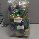 Syhood 64 Pcs Mardi Gras Tree Ball Ornaments Colored Shatterproof Plastic Decorative Hanging Ball 1.6/1.97/2.4 Inch Green Purple Gold Decor Glitter Ornament for Mardi Gras Party Carnival Birthday Home (Vivid Colors)
