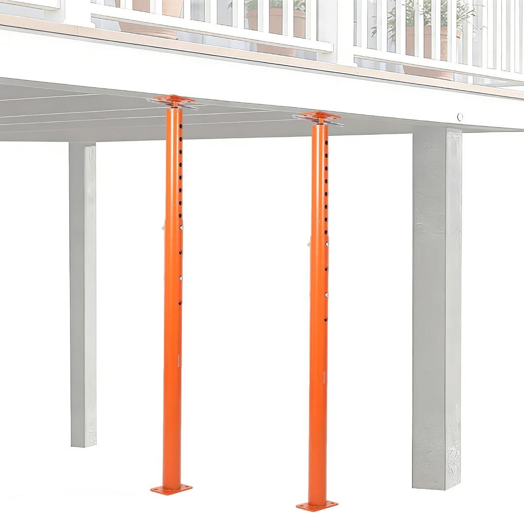 2 Pack Jack Post, House Floor Jack with 53"-93" Height Range, 18000 LBS Lifting Joist Beam Basement Jacks for Leveling, Lifting