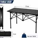 Camping Table Adjustable Height Folding Table with 4 Chairs, Portable Picnic Table and Chairs Set with Carry Bag Indoor Outdoor for Camping, Travel, Patio, RV, Backyard BBQ, Easy to Carry, Set of 5