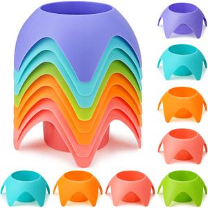 8-Pack Beach Sand Coasters Drink Cup Holders - Must-Have Accessories for Women, Adults, and Families on Beach Vacation - Multicolor