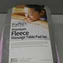 ForPro Premium Fleece Massage Table Pad Set, 31” W x 72” L, Natural