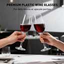 Plastic Wine Glasses Set of 4: 12oz Detachable Drinking Stemless Wine Glass - Reusable Outdoor Portable Shatterproof Wine Tumbler (Transparent)