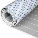 OCEANBROAD EVA Foam Boat Flooring with 3M Adhesive Backing Marine Self-Adhesive Decking 96''x45.6''/36''/28.8''/16.8'', 48''x16.8'' Faux Teak Sheet for Jon Boats Swim Platform Helm Pad RV Floor
