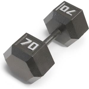 Marcy 70lb Cast Iron Hex Dumbbell, Single, IV-2070