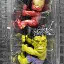 NECA Scalers - 2" Characters - "Iron Man" And "Hulk" Toy Figures 2 Pack With Custom Earbuds