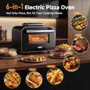 KINGWISE Convection Pizza Oven Electric, IPX4 Waterproof Countertop Air Fryer Oven, Fits 13-Inch Pizza, Heats up to 750, 6 Cooking Functions and 5 Pizza Presets, Pizza Stone & Pizza Peel Included