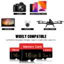 2 Pack Micro Memory Card 16 GB with Adapter, C10/UHS-I/A1, TransFlash Card, TF Card for Camera, Smartphone, Tablet, Drone (Red 16GB *2)