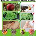 20 x 10 Ft Mosquito Netting for Garden Patio, Breathable Mesh Net for Bird and Insect Protection, Plant Cover for Vegetables, Fruits and Flowers, 3x6m Black