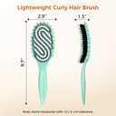 2 x Curly Hair Brush, Curl Defining Brush with Soft Boar Bristles for Combing, Shaping, and Styling Curly Hair Suitable for All Women and Men with Wet & Dry Hair(Green)