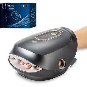 SENAINS Cordless Hand Massager with Heat and Compression,Soothing Stretching & Kneading,Wrist,Palm & Finger Massage,3 Modes & 3 Intensities,Gifts for Women Men Relaxation at Office,Gray