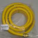 17FT Standard 1/2' Fexible Propane Gas Line Hose, 1/2in Corrugated Stainless Steel Tubing Pipe, Natural Gas Line Propane Pipe Conversion Kit Grill Hose with 2 Male Adapter Fittings
