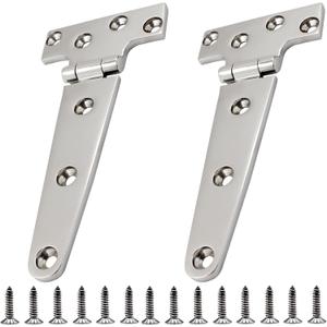 316 Stainless Steel T Hinges Marine Grade Heavy Duty Boat Hatch Hinge Casting Cabinet Hardware Door Hinge with Screws