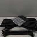 DEDU Suit Hangers for Men 10 Pack Width 17.7", Black Coat Hangers no Shoulder Bump Non Slip for Thick Sweaters, Plastic Extra Wide Shoulder with Pants Bar & Metal Hook