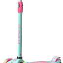 Dribbl 3-Wheel Kids Scooter - Lean-to-Steer Technology, Adjustable Height Handlebar, Wide Anti-Slip Deck, Scooter for Boys & Girls Ages 3+, Child Safety Approved, Support Riders Up to 165 lbs, Candy