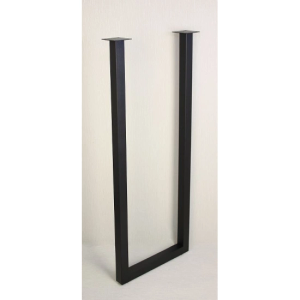 Modern Matte Black Metal U-Shape Table Base Frame / Furniture Legs