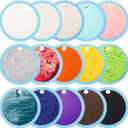 Haull 15 Set Sensory Mats Assorted Textured Sensory Floor Tiles Room Wall Panel Sensory Exercise Tactile Toy for Autistic Children Kids Baby Toddler Fidgeting Activity(Round,5.91 Inch)