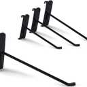 Gridwall Hooks 6 Inch, 12PC Display Hook for Grid Wall, Heavy Duty Gridwall Hook for Grid Wall Panel, Gridwall Peg Hooks,Black