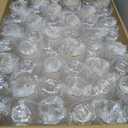 JOLLY CHEF 48 Pack Plastic Champagne Flutes, 9 oz Clear Stemless Champagne Flutes, Plastic Champagne Glasses with Golden Rim, Shatterproof Recyclable Mimosa Glasses for Party Wedding Birthday