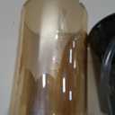 24oz Drinking Glasses Cups Set of 2 Leak Proof Iced Coffee Glass Tumbler with Lid Straw Glassware for Juice Coffee Smoothie Boba Tea(Gray & Amber)