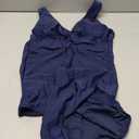 GRAPENT Womens Cutout Blue One Piece Swimsuit - Modest & Cute, Large