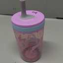 Zak Designs Kelso Toddler Cups For Travel or At Home, 15oz 2-Pack Durable Plastic Sippy Cups With Leak-Proof Design is Perfect For Kids (Fanciful Unicorn, Happy Skies)