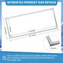 W10830162 Refrigerator Door Seal, 1-Pack W10830162 French Refrigerator Door Gasket Compatible with Whirlpool etc, Fit Model WRF535SMBW00, KBFS20EVMS13, Replaces 12723206AP W10179332, 39.7 x 16.9"