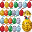 Maxcheck 24 Set Dinosaur Party Favor Cups with Lids and Straws Dino Cups for Kids 10 oz Crack Dinosaur Egg Bottles for Dino Theme Birthday Party Supplies Decorations
