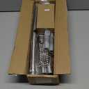 ENJOYBASICS Curved Shower Curtain Rod with Shower Rings, Adjustable Round Bathroom Rod for Extra Space, Rustproof, Need to Drill, Silver, 35-77 Inches