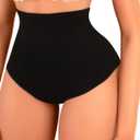 Tummy Control Shapewear for Women High Waisted Cincher Body Shaper Panties (Small, Black)