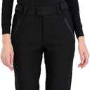 Women's Insulated Snow & Ski Pants Water Resistant for Snowboarding Skiing Hiking Winter Outdoor Pants (Black, XXXL)