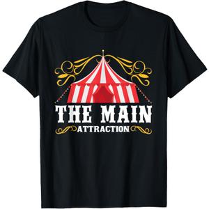 Kids The Attraction Circus Carnival Children Birthday Party T-Shirt (L, Black) Kids The Attraction Circus Carnival Children Birthday Party T-Shirt (L, Black)