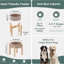Havniva Ceramic 8.2inch Raised Dog Bowl with Stand for Large - Breed Dogs, Pet Food and Water Feeder(Single Bowl with Stand - Brown Coffee)