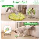 Cat Toys for Indoor Cats, Interactive Cat Toy for Adult Cats | Hide and Seek Play Mat for Bored Kittens, Automatic Rolling Ball with Real Bird Chirping, Motion Activated Rechargeable