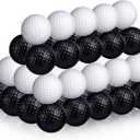 Yunsailing 50 Pack Foam Golf Practice Balls Realistic Feel Flight Training Golf Balls Bulk for Indoor or Outdoor Backyard (White, Black)