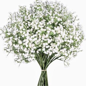 Babys Breath Artificial Flowers,12 Pcs Gypsophila Real Touch Flowers for Wedding Party Home Garden Decoration (12pcs, White)
