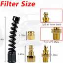 2 Sets 3/8" Air Hose Repair Kit丨Swivel Barb to 1/4" FNPT Female Thread Fitting with Fixed Nut丨Bend Restrictor & Quick Connect Plug丨Heavy Duty Brass Air Hose End Repair Fittings (3/8 Hose - 1/4 NPT)