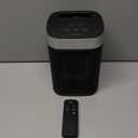 Small Portable Space Heater for Indoor Use - VOCRS 1500W PTC Electric Heater with Thermostat, Remote Control, 12H Timer, Eco and Fan Mode, Rapid and Safe Heating for Office Bedroom