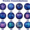 2 x 24 Pack Twelve Constellations Slow Rising Squishies with Valentines Cards Galaxy Stress Balls for Kids School Class Classroom Valentines Day Gifts Prizes Party Favors